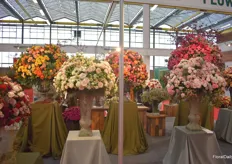 The Kenyan flower arrangements were a popular photo spot among visitors.